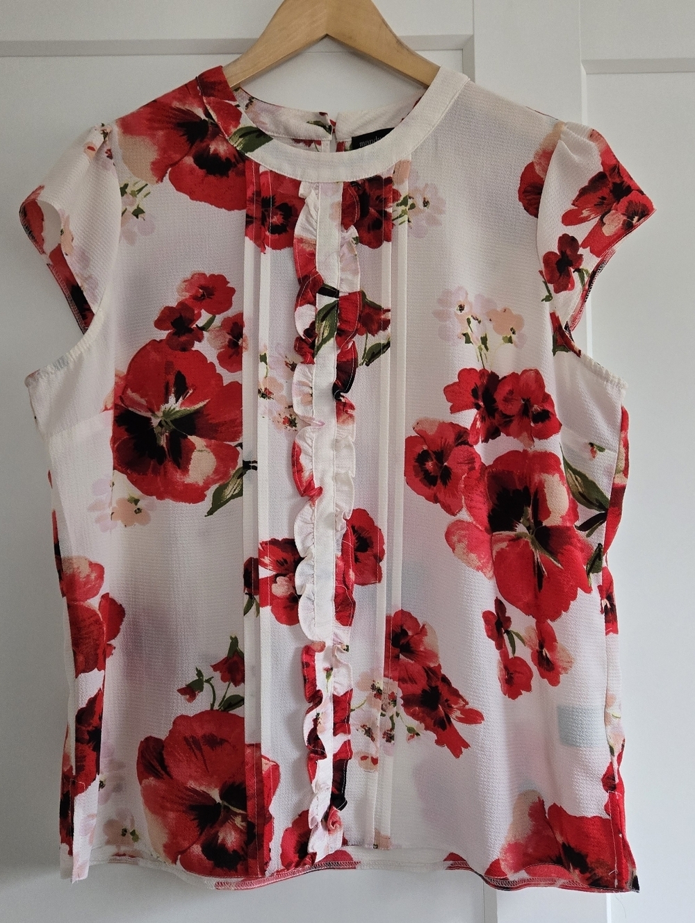 Mandy Evans Red And White Xl Blouse